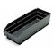 Quantum Storage Systems Shelf Storage Bin, Polypropylene, Black, 4 in H, 8 3/8 in W, 23 5/8 in L QSB114CO - alternate 2