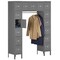 Tennsco Box Locker Unit with Coat Rod, 60 in W, 18 in D, 78 in H, (5) Wide, (6) Tier, Gray SRS-601878-1MG - alternate 1