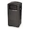 Rubbermaid Commercial Plaza 35 gal Rectangular Outdoor Can, Black, None, Plastic, 20 5/8 in FG9P9000BLA - alternate 1
