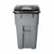 Rubbermaid Commercial BRUTE 50 gal Rectangular Rolling Plastic Can, Gray, None, Plastic, 23 3/8 in FG9W2700GRAY - alternate 7