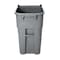 Rubbermaid Commercial BRUTE 50 gal Rectangular Rolling Plastic Can, Gray, None, Plastic, 23 3/8 in FG9W2700GRAY - alternate 6