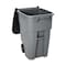Rubbermaid Commercial BRUTE 50 gal Rectangular Rolling Plastic Can, Gray, None, Plastic, 23 3/8 in FG9W2700GRAY - alternate 9