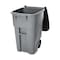 Rubbermaid Commercial BRUTE 50 gal Rectangular Rolling Plastic Can, Gray, None, Plastic, 23 3/8 in FG9W2700GRAY - alternate 2