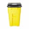 Rubbermaid Commercial BRUTE 50 gal Rectangular Rolling Plastic Can, Yellow, None, Plastic, 23 3/8 in FG9W2700YEL - alternate 5