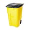 Rubbermaid Commercial BRUTE 50 gal Rectangular Rolling Plastic Can, Yellow, None, Plastic, 23 3/8 in FG9W2700YEL - alternate 4
