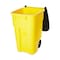 Rubbermaid Commercial BRUTE 50 gal Rectangular Rolling Plastic Can, Yellow, None, Plastic, 23 3/8 in FG9W2700YEL - alternate 7