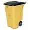 Rubbermaid Commercial BRUTE 50 gal Rectangular Rolling Plastic Can, Yellow, None, Plastic, 23 3/8 in FG9W2700YEL - alternate 8