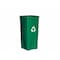 Rubbermaid Commercial 50 gal Square Recycling Bin, Open Top, Gloss Brass/Satin Brass, Plastic, 1 Openings FG395973BLUE - alternate 6