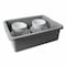 Rubbermaid Commercial Nestable Storage Container, 7.6 gal, 21-1/2 in L x 17-1/8 in W x 7 in H, Gray, Polyethylene FG335100GRAY - alternate 3