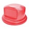 Rubbermaid Commercial BRUTE(R) 55 gal Trash Can Lid, Dome with Push Door Red, Resin, 1 Openings 27 1/4 in W/Dia FG265788RED - alternate 1