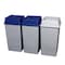 Rubbermaid Commercial Untouchable(R) 35 gal, 50 gal Trash Can Lid, Swing Gray, Resin, 1 Openings 20 1/4 in W/Dia FG266400GRAY - alternate 8