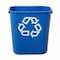 Rubbermaid Commercial Recycling Wastebasket, Blue, 3 1/4 gal Capacity, 10 1/2 in W, 12 in H, Recycle Symbol FG295573BLUE - alternate 6