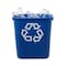 Rubbermaid Commercial Recycling Wastebasket, Blue, 3 1/4 gal Capacity, 10 1/2 in W, 12 in H, Recycle Symbol FG295573BLUE - alternate 2