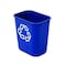 Rubbermaid Commercial Recycling Wastebasket, Blue, 3 1/4 gal Capacity, 10 1/2 in W, 12 in H, Recycle Symbol FG295573BLUE - alternate 7
