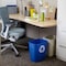 Rubbermaid Commercial Recycling Wastebasket Container, 7 gal Capacity, 10 1/2 in W, 15 in H, 14 1/2 in D, Plastic, Blue FG295673BLUE - alternate 3