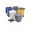 Rubbermaid 40 gal. LLDPE Square Trash Can , White FG353600WHT