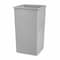 Rubbermaid Commercial Untouchable(R) 50 gal Square Indoor Plastic Can, Gray, None, Plastic, 19 1/2 in FG395900GRAY - alternate 3