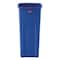 Rubbermaid Commercial 23 gal Square Recycling Bin, Open Top, Bronze Vein/Satin Brass, Plastic, 1 Openings FG356973BLUE - alternate 1