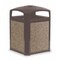 Rubbermaid Commercial Landmark Series(R) 35 gal Square Outdoor Can, Sable, None, Plastic, 26 in FG397001SBLE - alternate 2