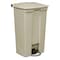 Rubbermaid Commercial Step-On Containers 23 gal Rectangular Step-On Can, Beige, Foot Pedal, Plastic, 19 3/4 in FG614600BEIG - alternate 1