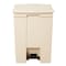 Rubbermaid Commercial Step-On Containers 18 gal Rectangular Step-On Can, Beige, Foot Pedal, Plastic, 16 1/8 in FG614500BEIG - alternate 3