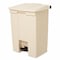 Rubbermaid Commercial Step-On Containers 18 gal Rectangular Step-On Can, Beige, Foot Pedal, Plastic, 16 1/8 in FG614500BEIG - alternate 8