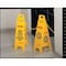 Rubbermaid Commercial Floor Safety Sign, Caution Wet Floor, Eng, 37 in H, 12 in W, HDPE, Triangle, English, FG611477YEL FG611477YEL - alternate 2