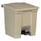 Rubbermaid Commercial Step-On Containers 8 gal Rectangular Step-On Can, Beige, Foot Pedal, Plastic, 15 3/4 in FG614300BEIG - alternate 1