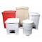 Rubbermaid 23 gal. HDPE Base/Polypropylene Lid Rectangular Trash Can , Beige FG614600BEIG