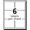 Avery Laser Label, 4 in Label W, 3 1/3 in Label H, 6 Labels per Sheet Clear 727825664 - alternate 3