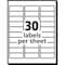 Avery Laser Label, 2 5/8 in Label W, 1 in Label H, 30 Labels per Sheet White AVE5520 - alternate 3