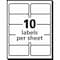 Avery Inkjet Label, 4 in Label W, 2 in Label H, 10 Labels per Sheet White 727828463 - alternate 2