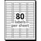 Avery Inkjet Label, 1 3/4 in Label W, 1/2 in Label H, 80 Labels per Sheet Clear 727828667 - alternate 2