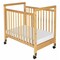 Foundations Safetycraft® Crib, Fixed-Side, Clearview/Natural with 3" Mattress 1632040