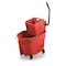 Rubbermaid Commercial 8 3/4 gal WaveBrake Side Press Mop Bucket and Wringer, Red, Polypropylene FG758888RED - alternate 1