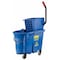 Rubbermaid Commercial 8 3/4 gal WaveBrake Down Press Mop Bucket and Wringer, Blue, Polypropylene FG757888BLUE - alternate 4