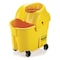 Rubbermaid Commercial 8 3/4 gal WaveBrake Funnel Mop Bucket and Wringer, Yellow, Polypropylene FG759088YEL - alternate 1