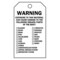 Brady Accdnt Prvntn Tag, Poly, NFPA Diamond, PK25 76237