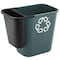 Rubbermaid Commercial 1.1875 gal Rectangular Recycling Bin, Open Top, Black, Polyethylene, 1 Openings FG295073BLA - alternate 2