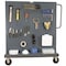 Zoro Select Steel Mobile A-Frame Louvered/Pegboard Rack, 48 in D x 48 in H x 54 1/2 in W, Gray AF-3048-PBLP-95 - alternate 2