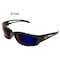 Edge Eyewear Kazbek XL, Safety Glasses, Anti-Scratch, Blue Mirror Lens, Black Frame, Full-Frame SK-XL118 - alternate 5