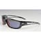 Edge Eyewear Kazbek XL, Safety Glasses, Anti-Scratch, Blue Mirror Lens, Black Frame, Full-Frame SK-XL118 - alternate 2