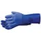 Showa KV660 Chemical Resistant Gloves, PVC, 12 in L, 22 mil, Blue, L, 1 PR KV660L-09 - alternate 3