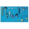 Zoro Select Square Hole Pegboard, 42-1/2x24, Blue, PK2 5TPA9 - alternate 2