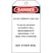 Brady Danger Tag, 5-3/4 x 3 In, Vinyl, Met, PK25 76188 - alternate 2