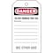 Brady Danger Tag, 5-3/4 x 3 In, Do Not Opr, PK25, 76180 76180 - alternate 2