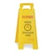 Rubbermaid Commercial Closed Floor Sign, 25 in H, 11 in W, HDPE, Triangle, English, French, German, Spanish, FG611278YEL FG611278YEL - alternate 1