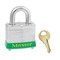 Master Lock Lockout Padlock, Keyed Different, Steel, Green, 3/4 in Shackle Height, 1 9/16 in Body Width 3GRN - alternate 4