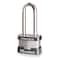 Master Lock Padlock, Keyed Different, Long Shackle, Rectangular Steel Body, Steel Shackle, 5/8 in W 3LH - alternate 1
