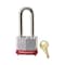 Master Lock Lockout Padlock, Keyed Different, Steel, Red, 2 in Shackle Height, 1 9/16 in Body Width 3LHRED - alternate 1